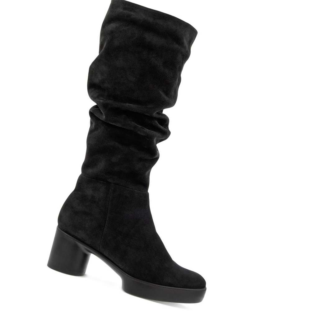 Women\'s Ecco Shape Sculpted Motion 35 Slouch Boots Black | SG 34TCE